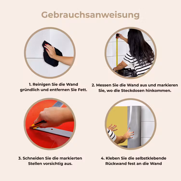Golden - Victory - Geel keuken achterwand 2 middel 871 -gebruiksaanwijzing_DE