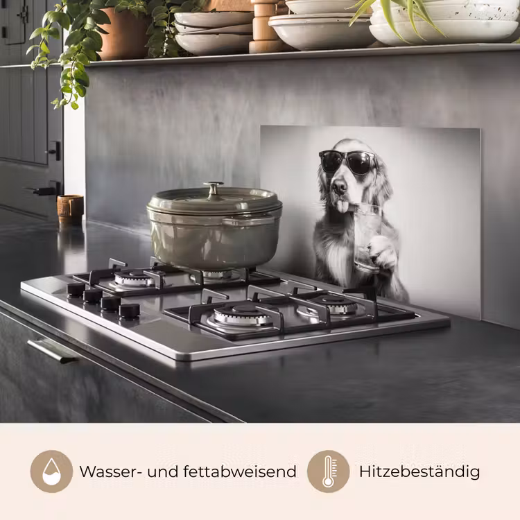 Golden retriever - Hond - Zonnebril - Gkas keuken achterwand spatscherm klein -usp_DE