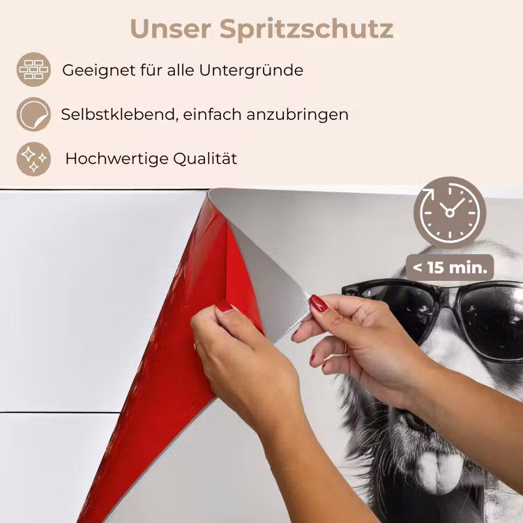 Golden retriever - Hond - Zonnebril - Gkas keuken achterwand spatscherm klein -spatscherm_DE