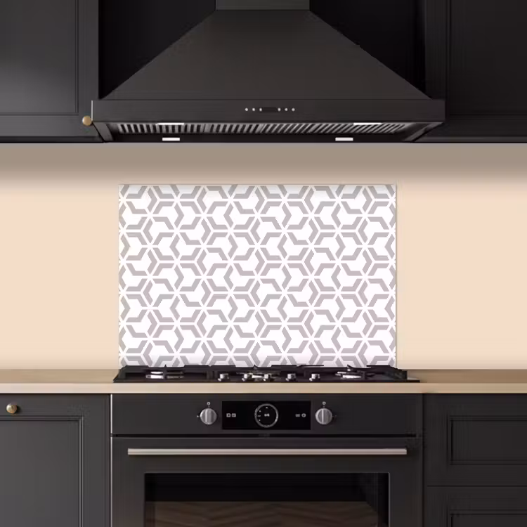 Grafisch - Patroon - Modern keuken achterwand spatscherm klein 900 -sfeer1