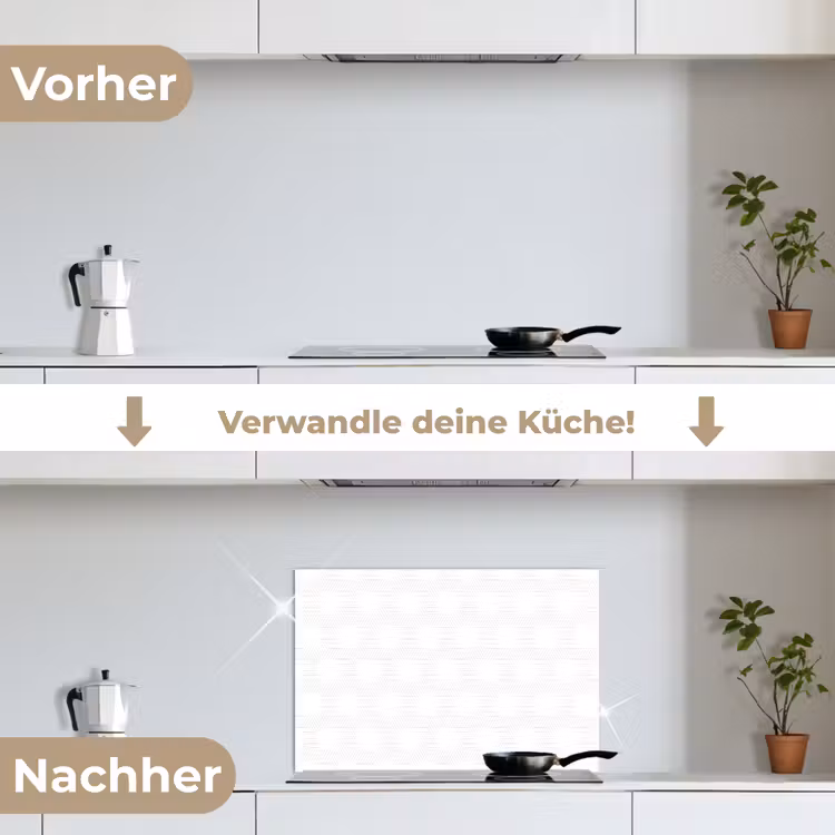 Grafisch - Patroon - Modern keuken achterwand spatscherm klein 900 -voor_na_DE