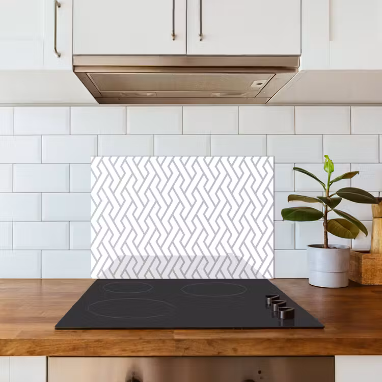 Grafisch - Patroon - Modern - Lijn keuken achterwand spatscherm klein 900 -sfeer2