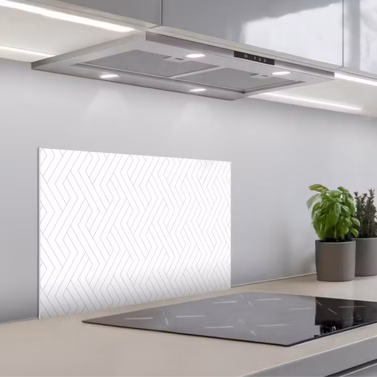 Grafisch - Patroon - Modern - Schuin keuken achterwand spatscherm klein 900 -3d_schuin