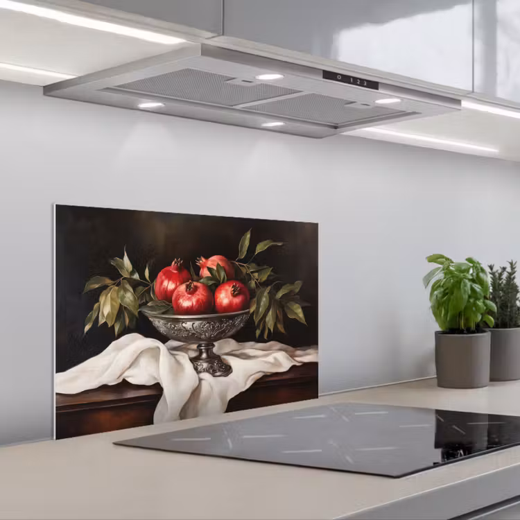 Granaatappels - Klassiek - Vintage keuken achterwand spatscherm klein -3d_schuin