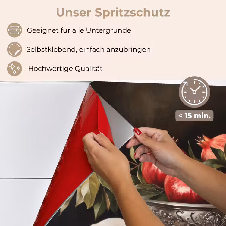 Granaatappels - Klassiek - Vintage keuken achterwand spatscherm klein -spatscherm_DE