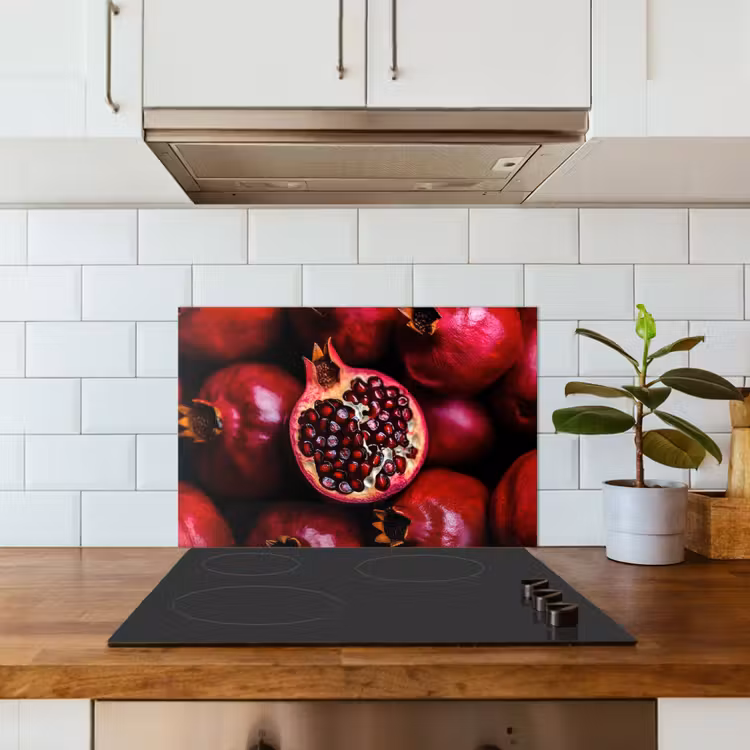 Granaatappel - Rood - Fruit keuken achterwand spatscherm klein -sfeer2
