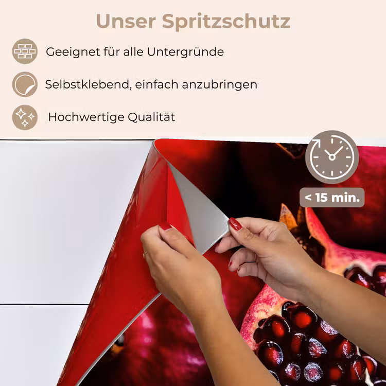 Granaatappel - Rood - Fruit keuken achterwand spatscherm klein -spatscherm_DE