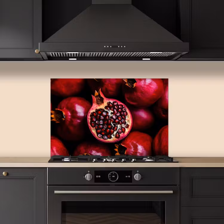 Granaatappel - Rood - Fruit keuken achterwand spatscherm klein -sfeer1
