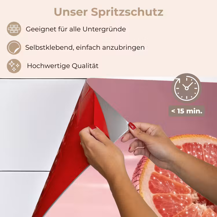 Grapefruit - Roze - Disco - Shiny keuken achterwand spatscherm klein -spatscherm_DE