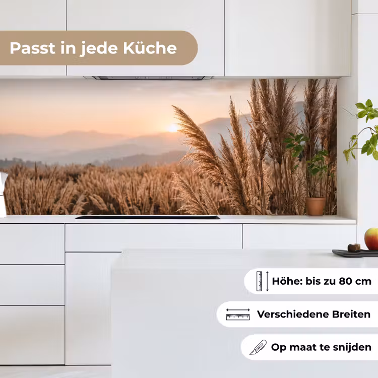 Gras - Veld - Zon - Natuur keuken achterwand 2 middel -sfeer4_DE