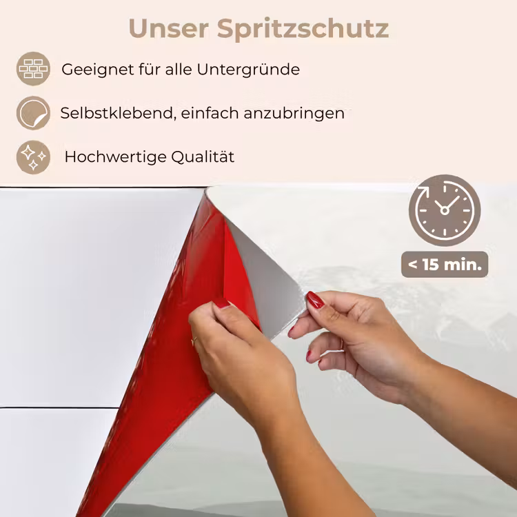 Grijs - Berg - Paarden keuken achterwand spatscherm klein -spatscherm_DE