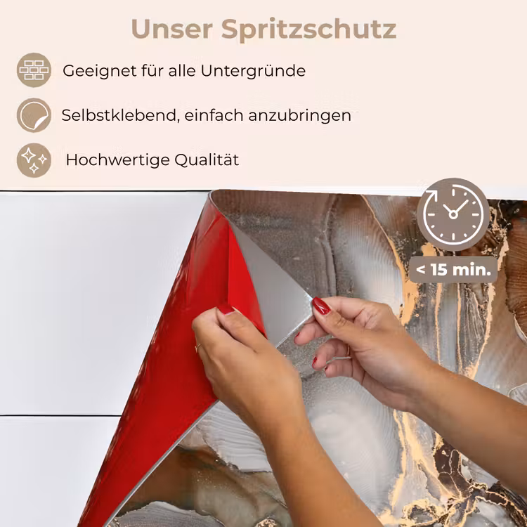 Grijs - Goud - Marmer - Marmerlook keuken achterwand spatscherm klein -spatscherm_DE