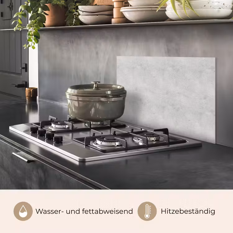 Grijs - Beton - Neutraal keuken achterwand spatscherm klein 900 -usp_DE