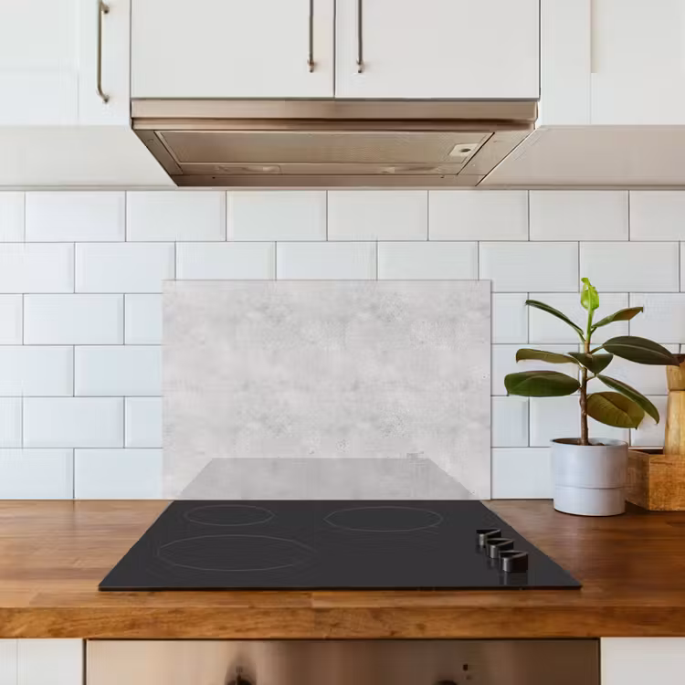 Grijs - Beton - Neutraal keuken achterwand spatscherm klein 900 -sfeer2