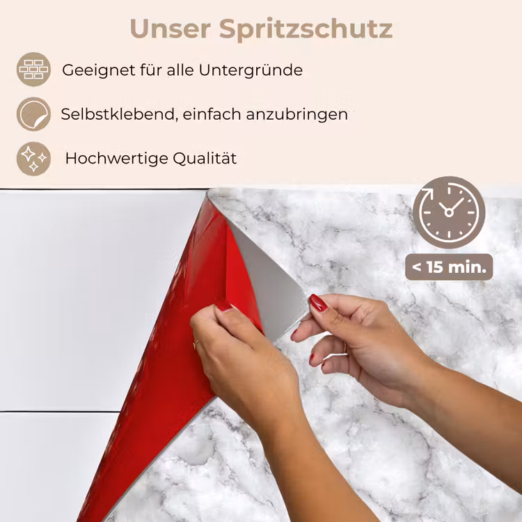 Grijs - Marmer - Klassiek - Aders keuken achterwand spatscherm klein 900 -spatscherm_DE