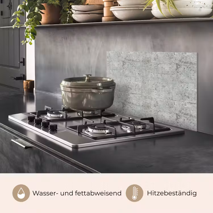 Grijs - Muur - Poriën keuken achterwand spatscherm klein 900 -usp_DE