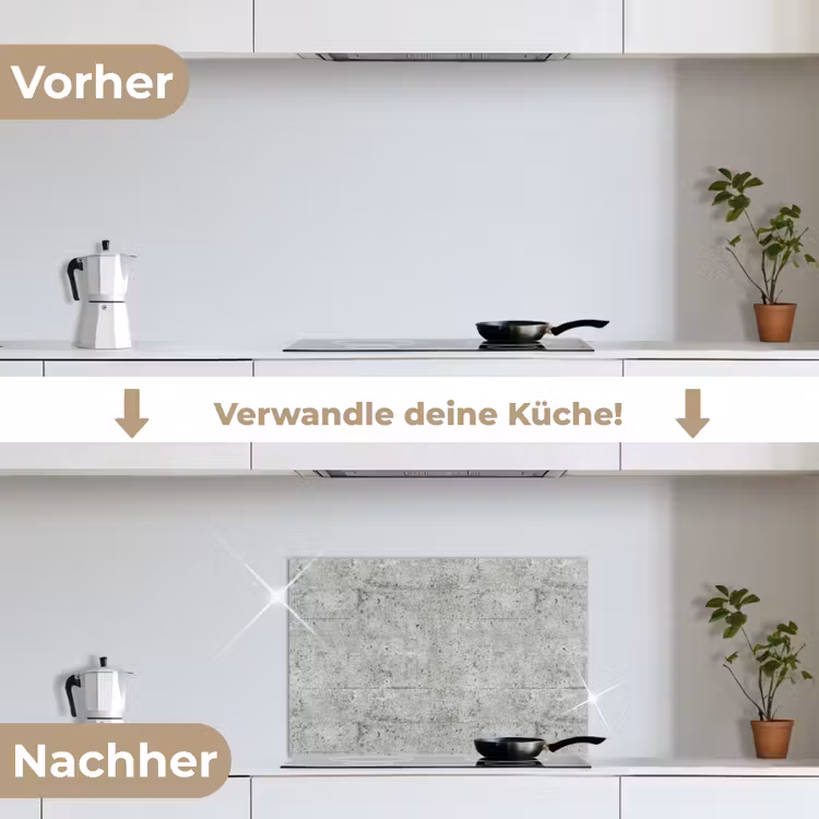 Grijs - Muur - Poriën keuken achterwand spatscherm klein 900 -voor_na_DE