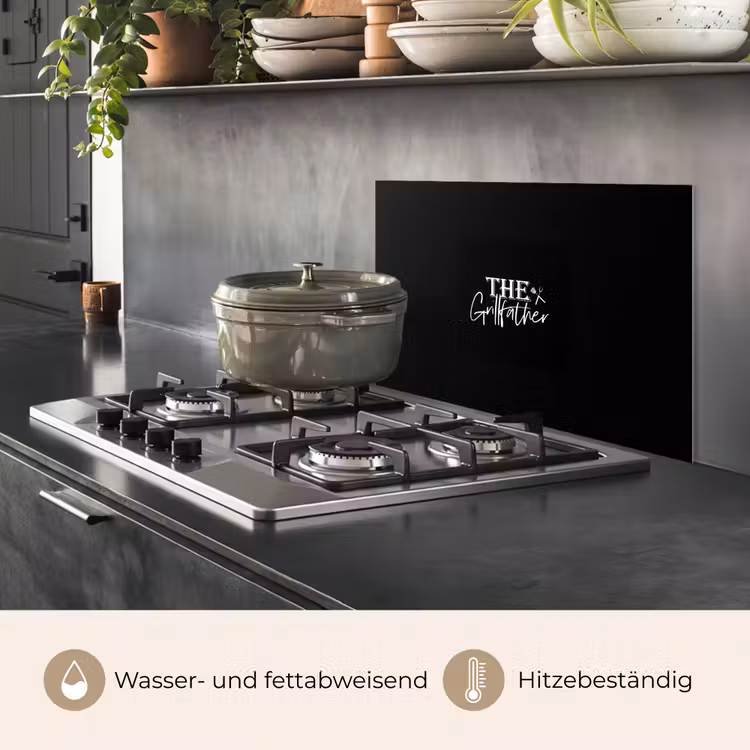 Barbecue - BBQ - Grill - Koken - The Grillfather - Tekst - Spreuken keuken achterwand spatscherm klein -usp_DE