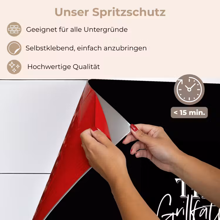 Barbecue - BBQ - Grill - Koken - The Grillfather - Tekst - Spreuken keuken achterwand spatscherm klein -spatscherm_DE