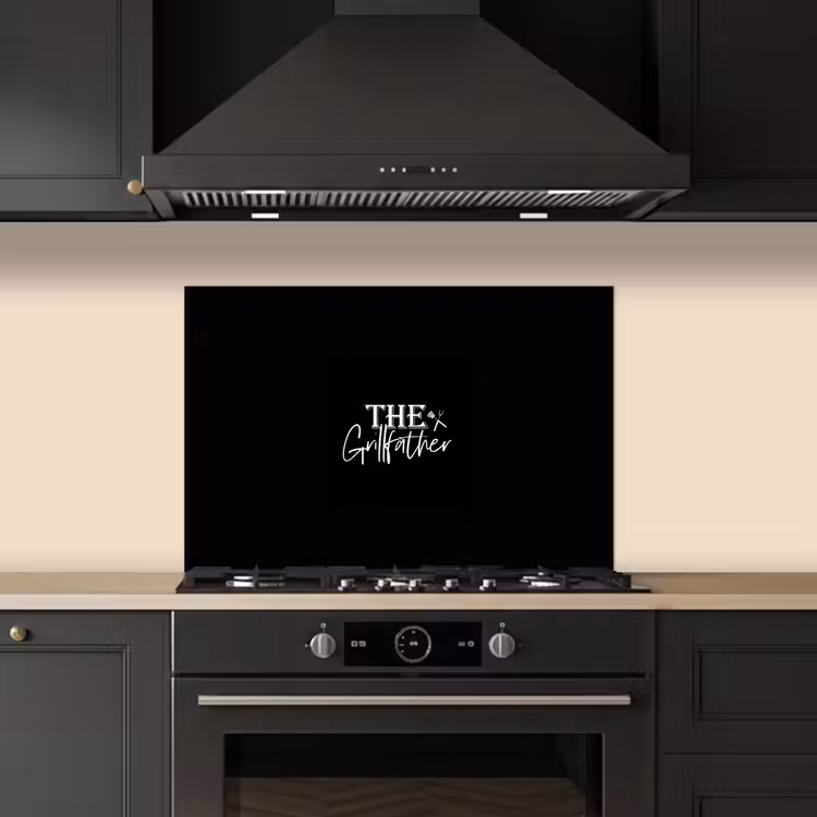 Barbecue - BBQ - Grill - Koken - The Grillfather - Tekst - Spreuken keuken achterwand spatscherm klein -sfeer1