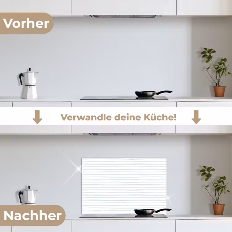 Zee - Sfeer - Strepen - Groen keuken achterwand spatscherm klein 900 -voor_na_DE