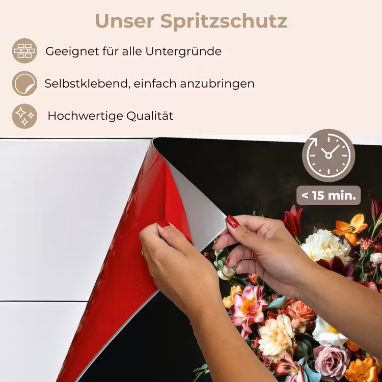 Groot - Bloemen - Vaas - Boeket keuken achterwand spatscherm klein -spatscherm_DE