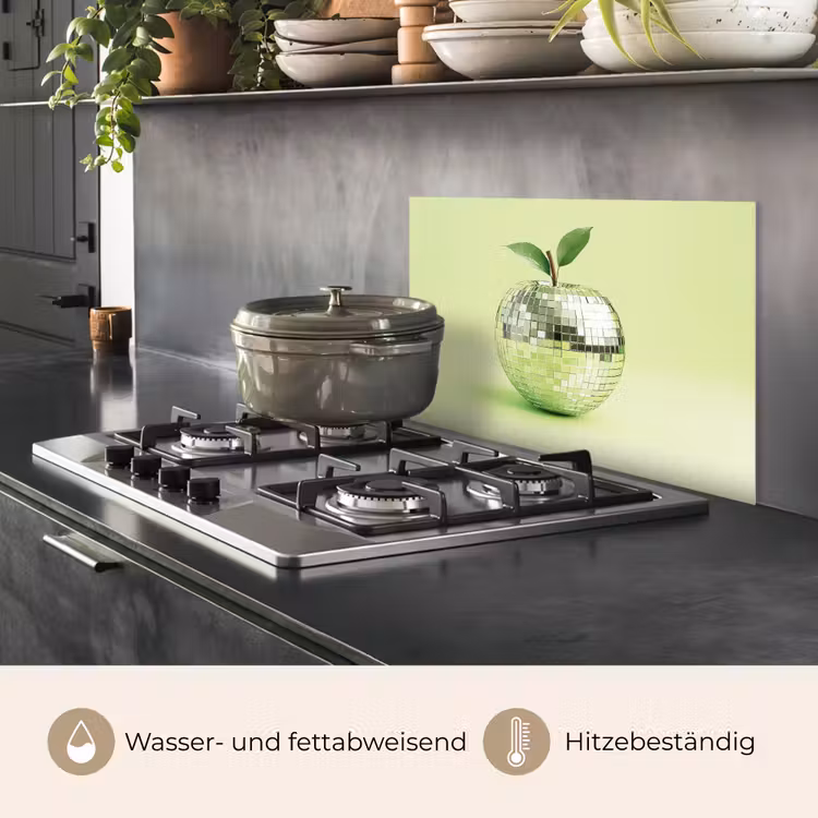 Groen - Disco - Decoratie - Appel keuken achterwand spatscherm klein -usp_DE