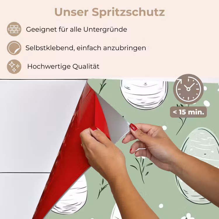 Groen - Eieren - Patroon keuken achterwand spatscherm klein -spatscherm_DE