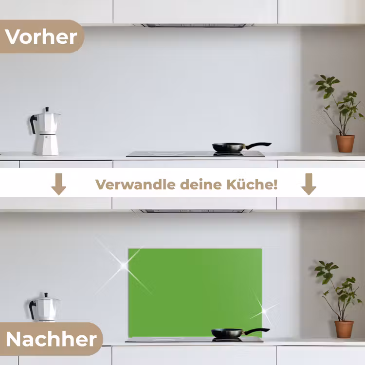 Groen - Kleuren - Natuur keuken achterwand spatscherm klein 900 -voor_na_DE