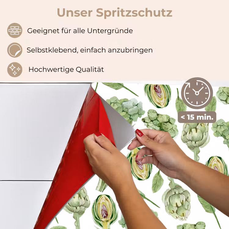 Groene - Groente - Broccoli - Artisjokken keuken achterwand spatscherm klein 900 -spatscherm_DE