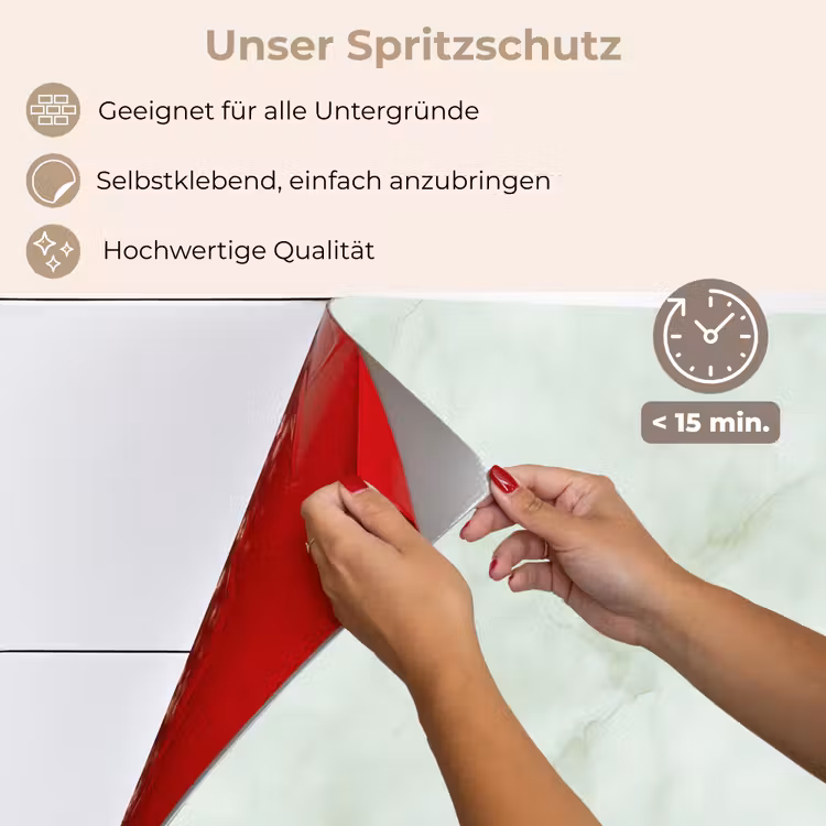 Groen - Marmer - Vloeiende aders keuken achterwand spatscherm klein 900 -spatscherm_DE