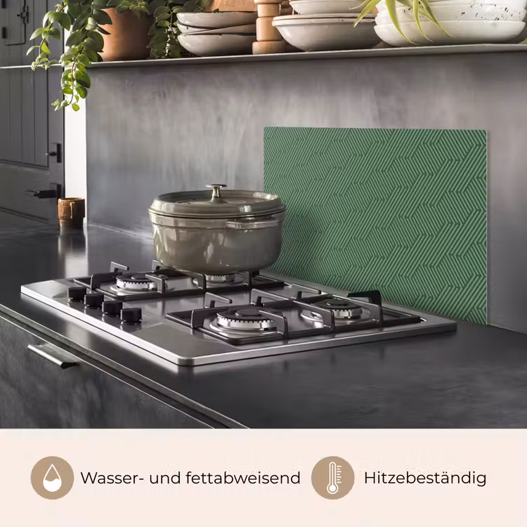Groen - Strepen - Patroon keuken achterwand spatscherm klein 900 -usp_DE