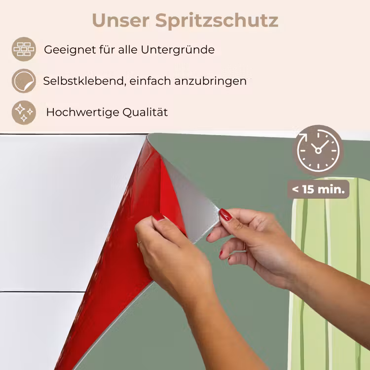 Groen - Waterijsje - Stokje - Illustratie keuken achterwand spatscherm klein -spatscherm_DE