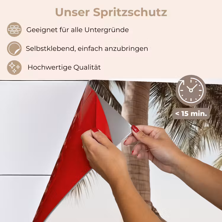 Hangmat - Palmbomen - Strand - Zee keuken achterwand spatscherm klein -spatscherm_DE