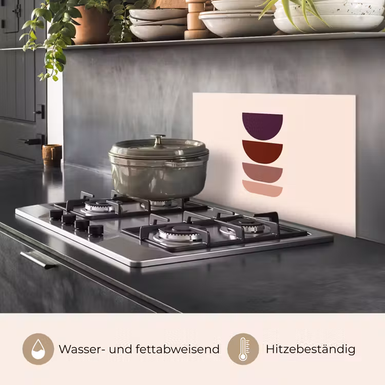 Harmonieus - Symmetrisch - Rood keuken achterwand spatscherm klein -usp_DE