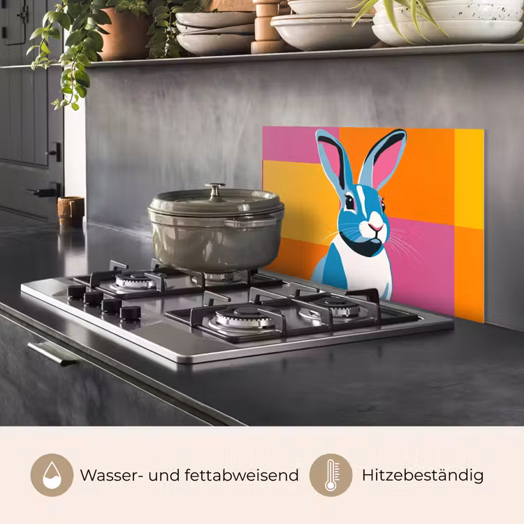 Haas - Kleurvakken - Oren - Roze keuken achterwand spatscherm klein -usp_DE