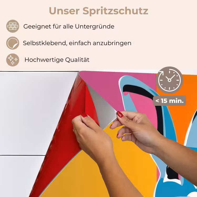 Haas - Kleurvakken - Oren - Roze keuken achterwand spatscherm klein -spatscherm_DE