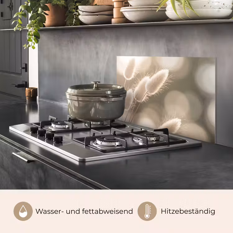 Hazestaartgras - Wit - Zonlicht keuken achterwand spatscherm klein -usp_DE