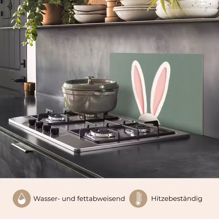 Hazen - Oren - Roze keuken achterwand spatscherm klein -usp_DE