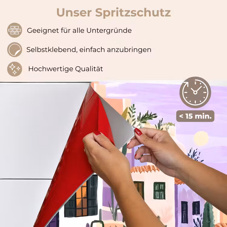 Huizen - Minimalistisch - Palmbomen - Kust keuken achterwand spatscherm klein -spatscherm_DE