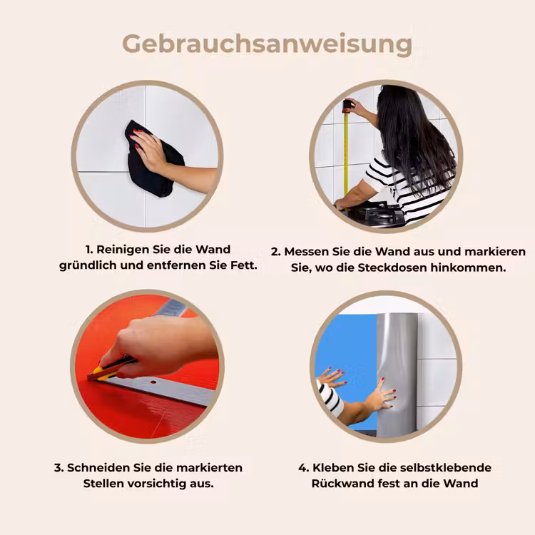 Bright - Azure - Blauw keuken achterwand 2 middel 871 -gebruiksaanwijzing_DE