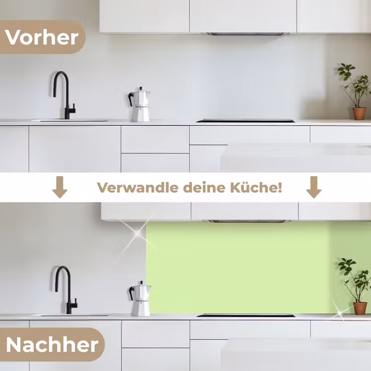 Light - Lime - Groen keuken achterwand 2 middel 871 -voor-na_DE