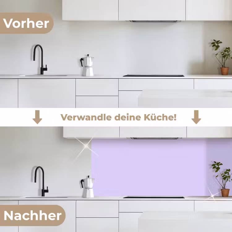 Light - Orchid - Paars keuken achterwand 2 middel 871 -voor-na_DE