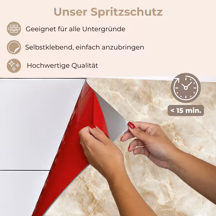 Lichtbeige - Onyx - Subtiel keuken achterwand spatscherm klein 900 -spatscherm_DE