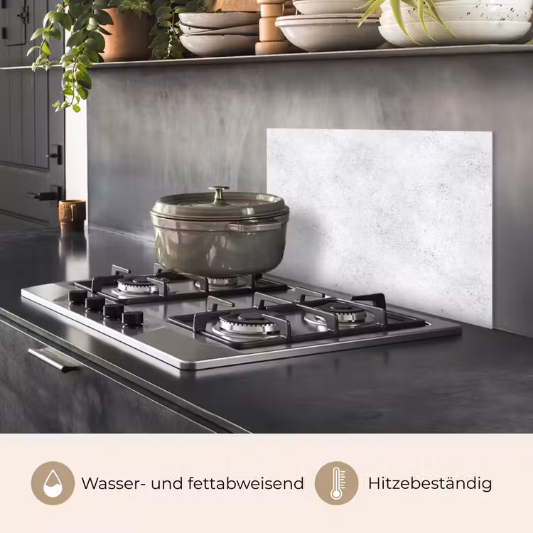 Lichtgrijs - Betonstructuur - Subtiel keuken achterwand spatscherm klein 900 -usp_DE