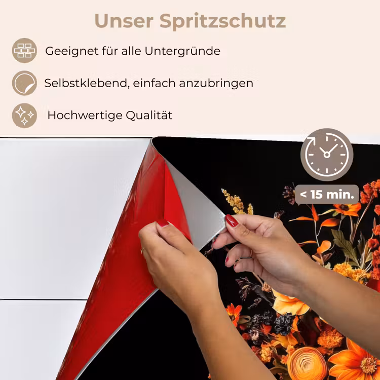 Herfst - Boeket - Oranje keuken achterwand spatscherm klein -spatscherm_DE