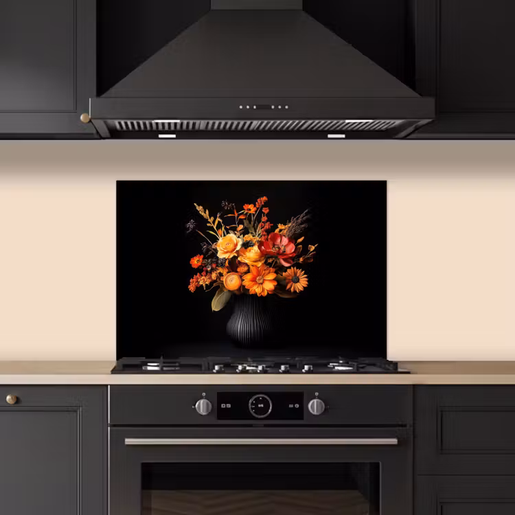 Herfst - Boeket - Oranje keuken achterwand spatscherm klein -sfeer1