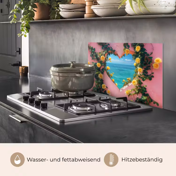 Hart - Zee - Muur keuken achterwand spatscherm klein -usp_DE