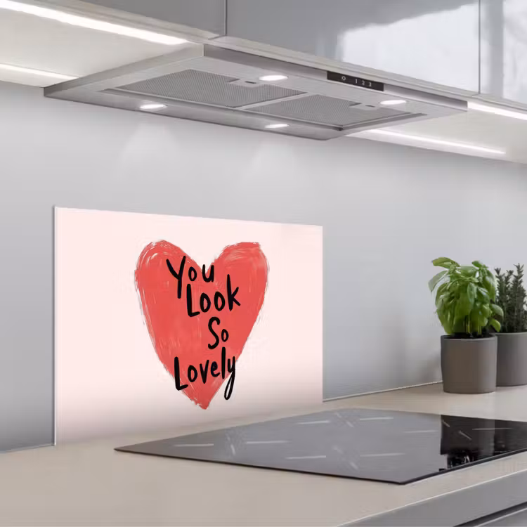 Küchenrückwand - Herz - Rot - Valentinstag