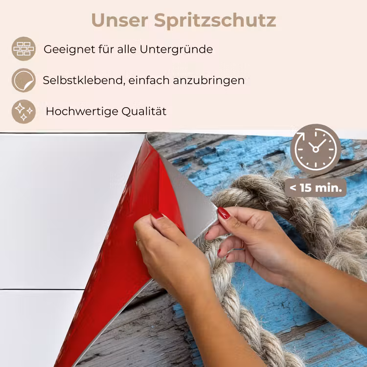 Hart - Touw - Hout - Rustiek keuken achterwand spatscherm klein -spatscherm_DE